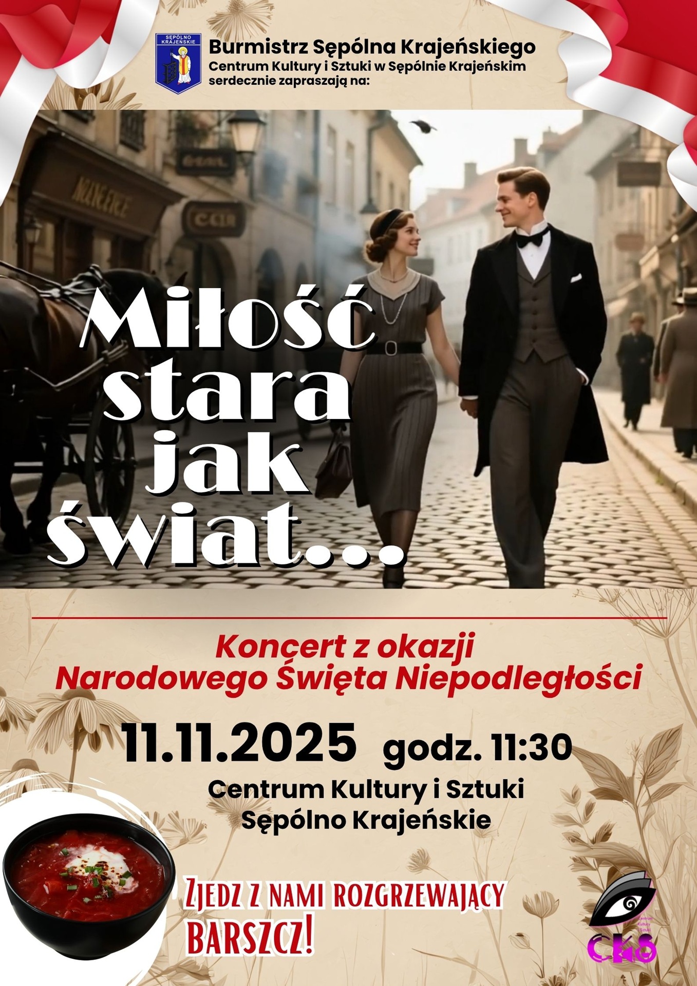 MIŁOŚĆ STARA JAK ŚWIAT - koncert z okazji Narodowego Święta Niepodległości